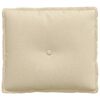 vidaXL Rygpude Creme 50 x 19 x 45 cm Stof