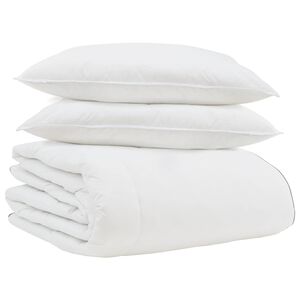 vidaXL Vinter dyne med pude 3 pcs Hvid Dunfjer