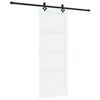 vidaXL Skyded&oslash;r ORKDAL 78 x 202 cm Konstrueret tr&aelig; Hvid og sort