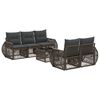 vidaXL Havesofa S&aelig;t 6 stk. Gr&aring; polyrattan