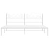 vidaXL sengeramme med sengegavl 180x200 cm metal hvid