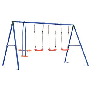 vidaXL Udend&oslash;rs Svinges&aelig;t Flerfarvet 330 x 185 x 185 cm St&aring;l og PE
