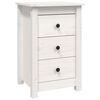 vidaXL sengebord 40x35x61,5 cm massivt fyrretr&aelig; hvid