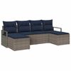 vidaXL Sofa S&aelig;t 6 pcs Gr&aring; polyrattan