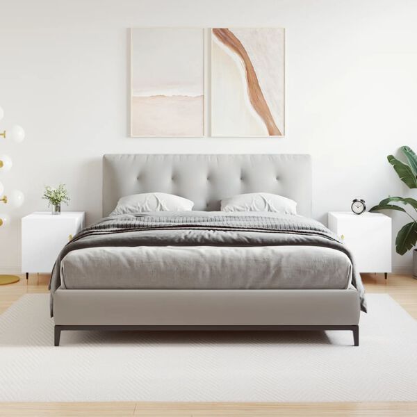 vidaXL sengeborde 2 stk. 40x40x50 cm konstrueret tr&aelig; hvid