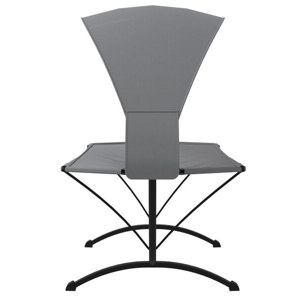 vidaXL udendørs loungeseng med baldakin stål og oxfordstof grå