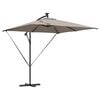 vidaXL Parasol 249 x 249 x 250 cm Polyester og Aluminium Gr&aring;brun