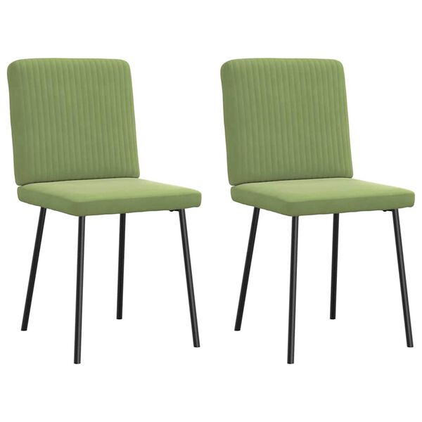 vidaXL spisebordsstole 2 stk. fløjl lysegrøn