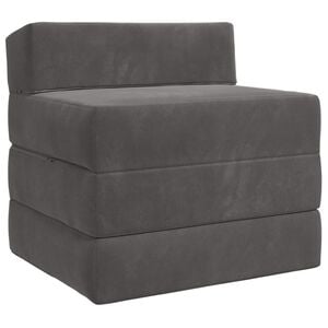 vidaXL Samlebar Sofa Seng M&oslash;rkegr&aring; 70 x 60 x 63 cm Fl&oslash;jl