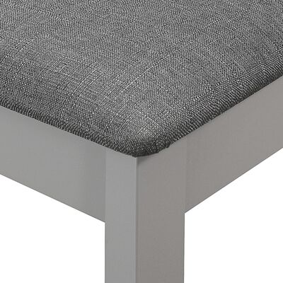 vidaXL spisebordsstole med hynder 4 stk. massivt træ grå