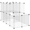 vidaXL lille dyrebur 142x74x93 cm PP og st&aring;l transparent