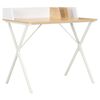 vidaXL skrivebord 80x50x84 cm hvid og naturfarvet