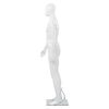 vidaXL mannequin mand fuld figur glassokkel hvid h&oslash;jglans 185 cm