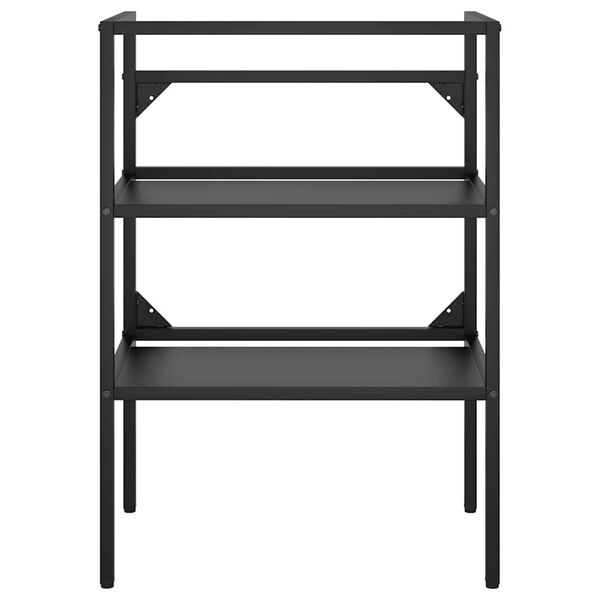 vidaXL badev&aelig;relsesm&oslash;bel til h&aring;ndvask 59x38x83 cm jern sort