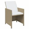vidaXL spisebordss&aelig;t til haven 17 dele med hynder polyrattan beige
