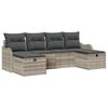 vidaXL Havesofa S&aelig;t 6 stk. Lysegr&aring; polyrattan