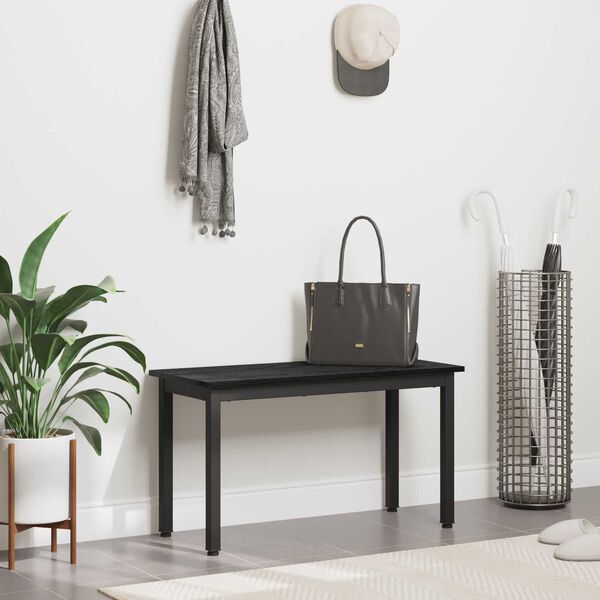 vidaXL b&aelig;nk Sort eg 80 x 35 x 45 cm Konstrueret tr&aelig;