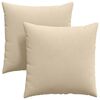 vidaXL Sofapuder 2 stk. Stof Creme 80 x 80 cm