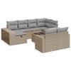 vidaXL sofas&aelig;t til haven 11 dele med hynder polyrattan beige