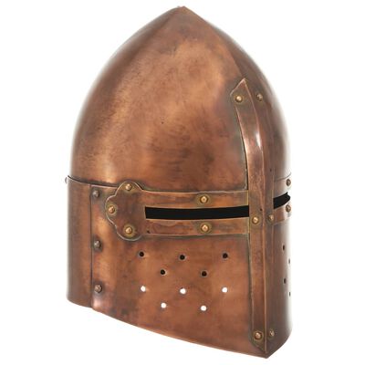 vidaXL middelalderlig ridderhjelm til rollespil antik stål kobberfarvet
