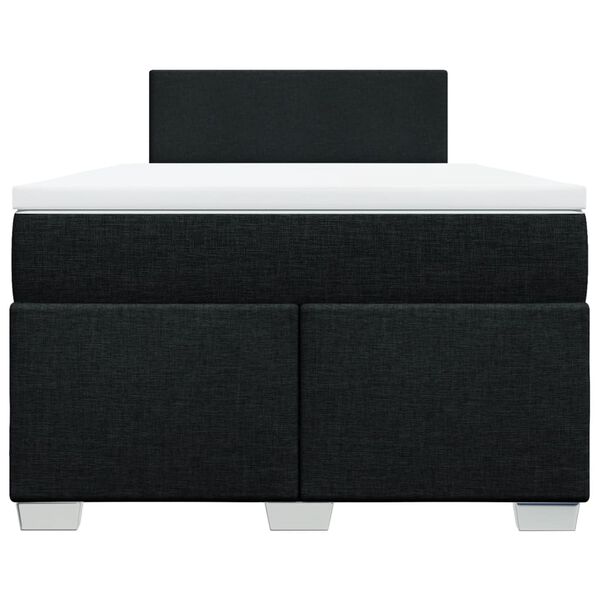 vidaXL kontinentalseng med madras 120x190 cm stof sort