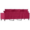 vidaXL 3-personers sofa 180 cm fløjl vinrød