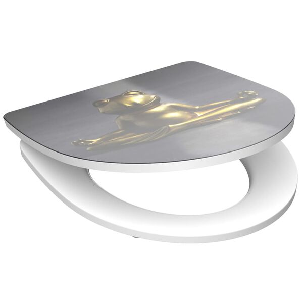 SCHÜTTE toiletsæde med soft-close RELAXING FROG højglans duroplast