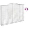 vidaXL buede gabionkurve 5 stk. 300x30x200/220 cm galvaniseret jern