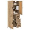 vidaXL Highboard med skuffe 2 pcs Artisan Egetr&aelig; Konstrueret tr&aelig;