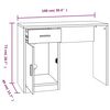 vidaXL skrivebord med skab 100x40x73 cm konstrueret træ grå sonoma-eg