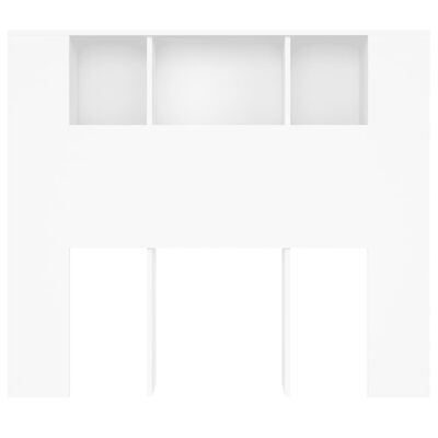 vidaXL sengegavl med opbevaring 120x18,5x102,5 cm hvid