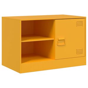 vidaXL tv-bord 67x39x44 cm st&aring;l sennepsgul