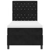 vidaXL LED Box Spring Bed med madras Sort 100 x 200 cm Fl&oslash;jl