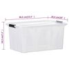 vidaXL opbevaringskasser med låg 2 stk. 14 l transparent