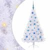 vidaXL Kunstigt juletr&aelig; med 150 LED'er Hvid 150 cm PVC og St&aring;l