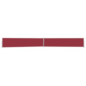 vidaXL sammenrullelig sidemarkise til terrassen 140x1200 cm r&oslash;d