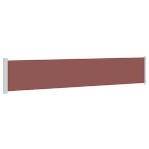 vidaXL sammenrullelig sidemarkise til terrassen 117x614 cm brun