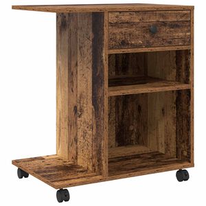 vidaXL Printerstand Gammelt tr&aelig; 60 x 40 x 68,5 cm Konstrueret tr&aelig;