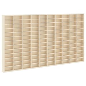 vidaXL V&aelig;gdisplaykasse Beige 98 x 4,5 x 55 cm Konstrueret tr&aelig;