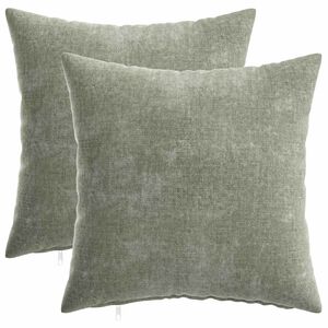 vidaXL Pudebetr&aelig;k 2 stk. HEERLEN Gr&oslash;n 35 x 35 cm Chenille Stof
