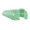 vidaXL drivhus med st&aring;lstel 36 m&sup2; 12x3x2 m gr&oslash;n