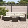 vidaXL Sofa S&aelig;t med pude 7 pcs polyrattan