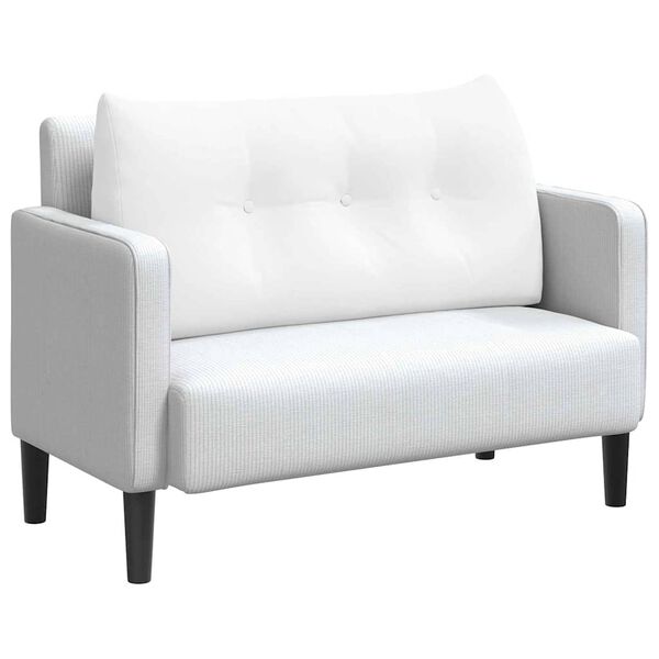 vidaXL Rygpude Hvid 100 x 24 x 50 cm Stof