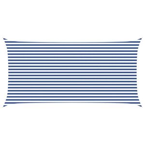 vidaXL Solskygge sejl Bl&aring; og Hvid 6 x 3 m 100% polyester Oxford