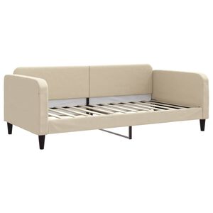 vidaXL daybed 100x200 cm stof cremefarvet