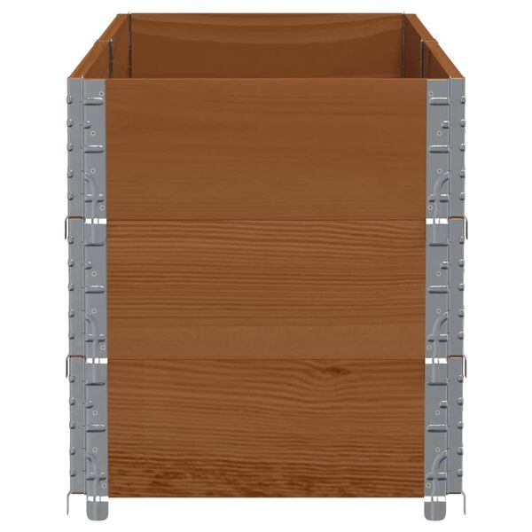 vidaXL plantekasse 150x50 cm massivt fyrretr&aelig; brun