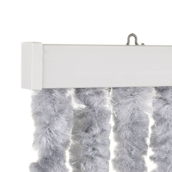 Travellife insektgardin til d&oslash;r Chenille Stripe 185x56 cm gr&aring; og hvid