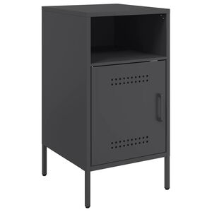 vidaXL sengebord 36x39x68 cm st&aring;l sort