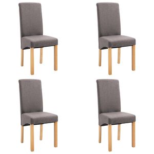 vidaXL spisebordsstole 4 stk. stof gr&aring;brun