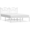 vidaXL sengeramme med sengegavl 140x190 cm metal hvid